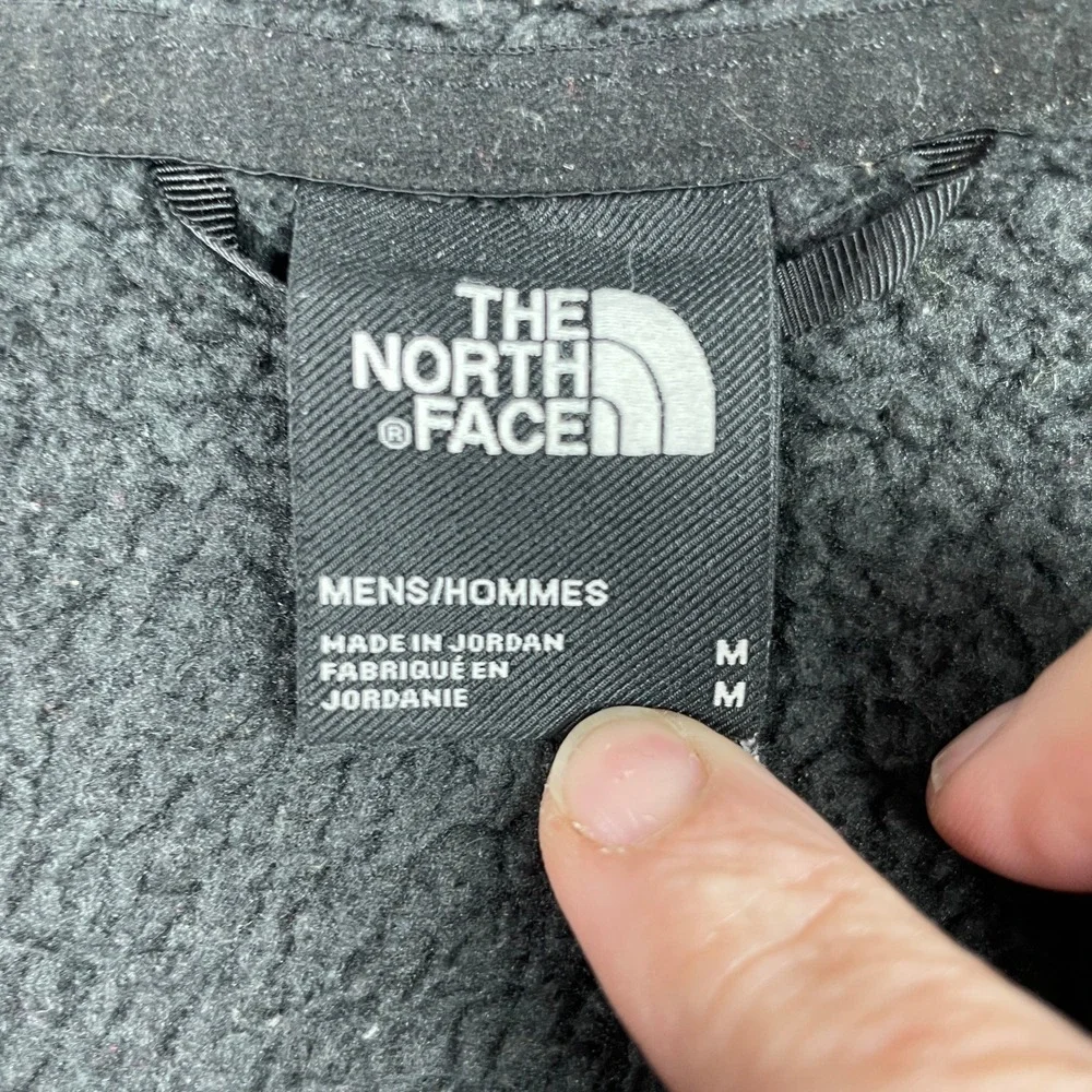 The North Face Jacket Mens M Dark Grey Gordon Lyons Full Zip Fleece Sweater Knit